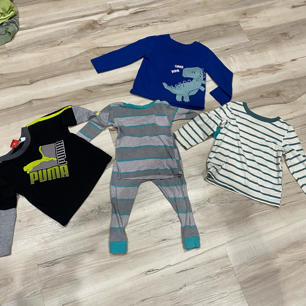 Toddler Boy 18M Clothing Lot Puma Carter’s Cat & Jack Long Sleeve Fall Bundle